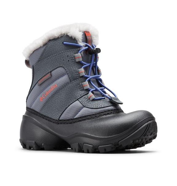 Columbia Rope Tow Waterproof Boots Grey Red For Girls NZ3748 New Zealand